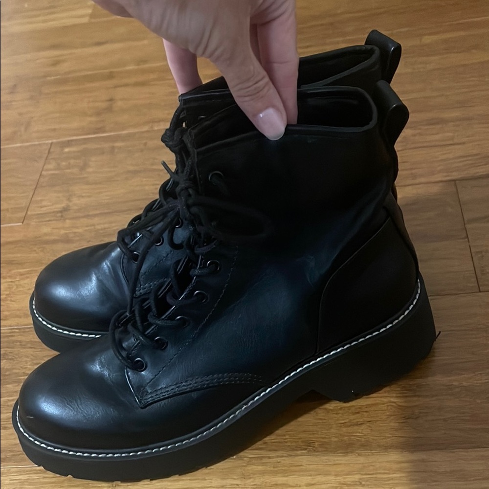 Madden Girl Black Leather Boots